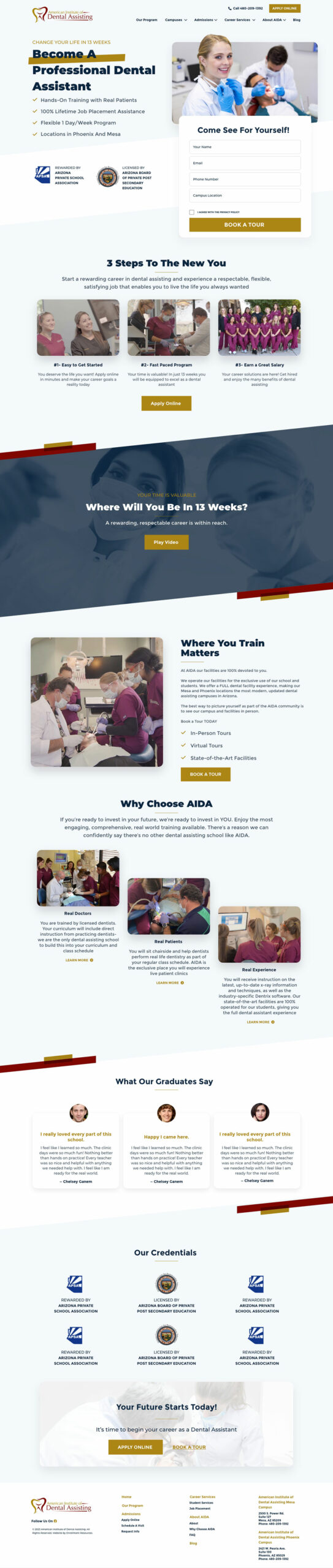 AIDA Website After scaled