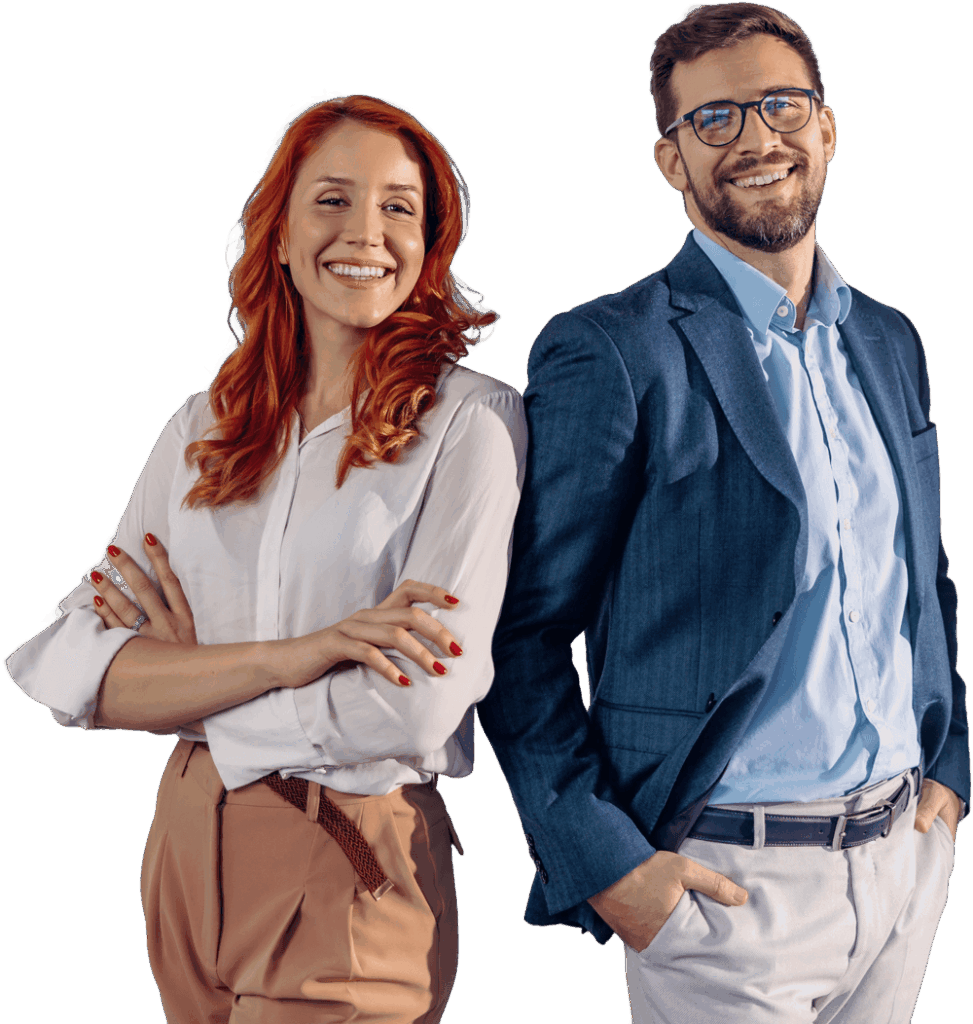 happy business professionals